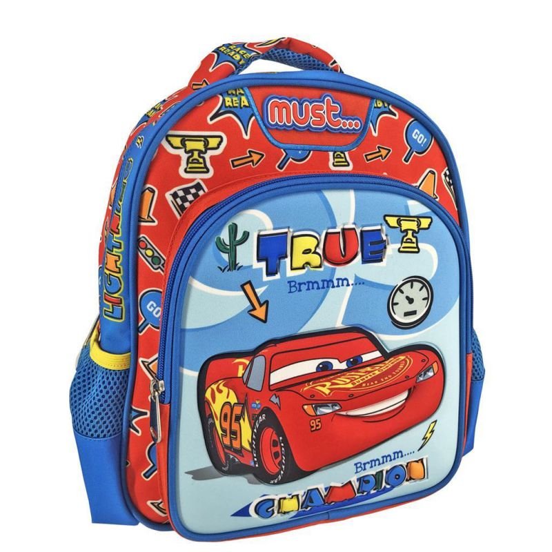 63889-1 ΤΣΑΝΤΑ ΠΛΑΤΗΣ ΝΗΠΙΟΥ "CARS TRUE CHAMPION" DISNEY 2 ΘΗΚΕΣ MUST - Image 1