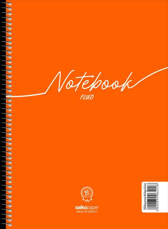 ΤΕΤΡΑΔΙΟ ΣΠΙΡΑΛ "NOTEBOOK FLUO" 21x29/120ΣΕΛ-2 ΘΕΜΑΤΑ