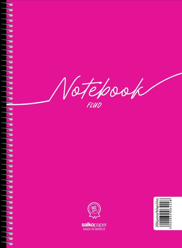 ΤΕΤΡΑΔΙΟ ΣΠΙΡΑΛ "NOTEBOOK FLUO" 21x29/180ΣΕΛ-3 ΘΕΜΑΤΑ