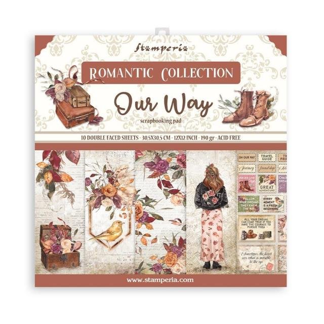64328-1 ΜΠΛΟΚ SCRAPBOOKING STAMPERIA 30,5Χ30,5CM 10Φ DOUBLE FACE - OUR WAY - Image 1