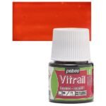 ΣΜΑΛΤΟ (ENAMEL) VITRAIL Crimson 45ml TRANSPARENT PEBEO