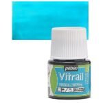 ΣΜΑΛΤΟ (ENAMEL) VITRAIL Cyan Blue 45ml TRANSPARENT PEBEO