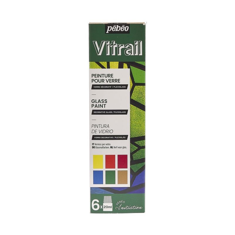 64527-1 ΣΕΤ ΣΜΑΛΤΟ (ENAMEL) 6x20ml VITRAIL PEBEO - Image 1