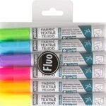 ΣΕΤ ΜΑΡΚΑΔΟΡΟΙ ΥΦΑΣΜΑΤΟΣ Fluo colours 1mm 7A 6ΤΕΜ PEBEO