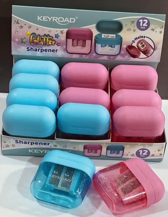 65065-1 ΞΥΣΤΡΑ 2 ΟΠΩΝ GLITTER ΠΑΣΤΕΛ 2 ΣΧΕΔΙΑ KEYROAD (ΣΥΣΚ-12ΤΕΜ) - Image 1