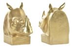 ΒΙΒΛΙΟΣΤΑΤΕΣ  SET 2 ΧΡΥΣΟΙ ΡΙΝΟΚΕΡΟΙ 15X7,5X14,5 - Image 3