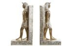 ΒΙΒΛΙΟΣΤΑΤΕΣ  SET 2 RESIN 10,5X7,5X20 EGYPTIAN GOLDEN