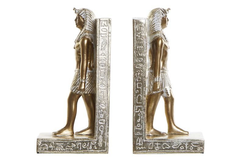 ΒΙΒΛΙΟΣΤΑΤΕΣ SET 2 RESIN 10,5X7,5X20 EGYPTIAN GOLDEN