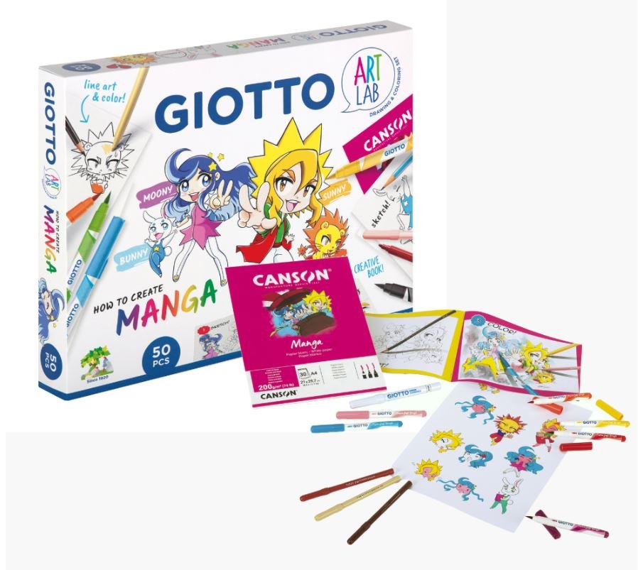65642-1 GIOTTO ART LAB ΣΕΤ ΔΗΜΙΟΥΡΓΙΑΣ HOW TO CREATE MANGA - Image 1