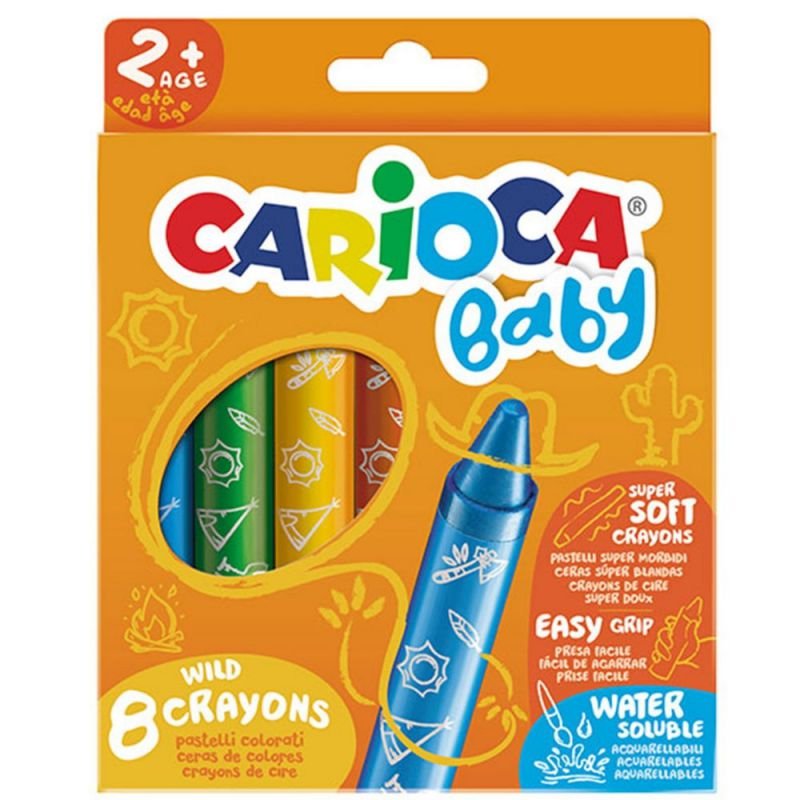 66671-1 ΚΗΡΟΜΠΟΓΙΕΣ CARIOCA BABY JUMBO 8 χρωμ.(ΣΥΣΚ-6ΤΕΜ) - Image 1