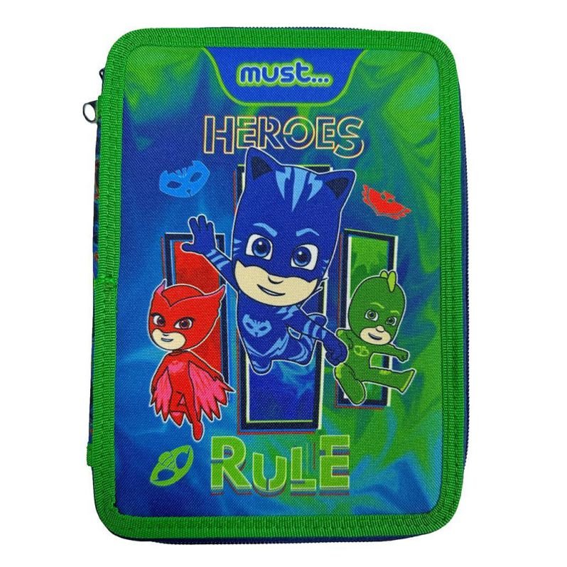 67178-1 ΣΧΟΛΙΚΗ ΚΑΣΕΤΙΝΑ ΔΙΠΛΗ ΓΕΜΑΤΗ "PJ MASKS HEROES RULE" MUST - Image 1