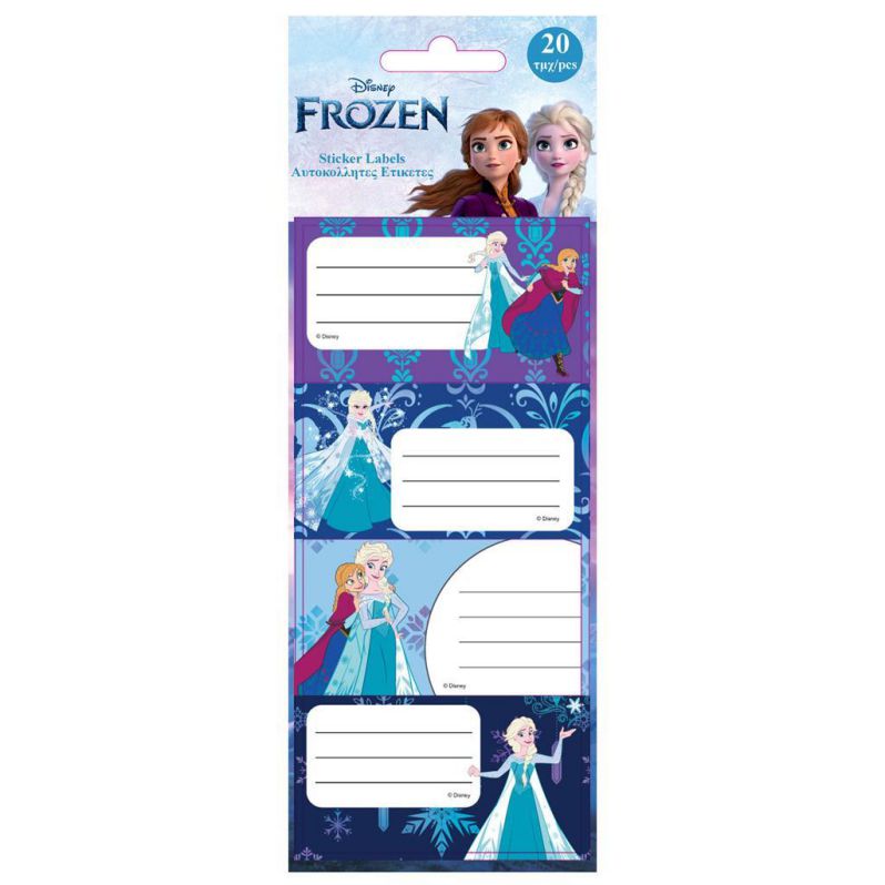 67208-1 ΕΤΙΚΕΤΕΣ ΑΥΤΟΚΟΛΛΗΤΕΣ "FROZEN" 20 ΤΕΜΑΧΙΑ ΣΕ 5 ΦΥΛΛΑ - Image 1