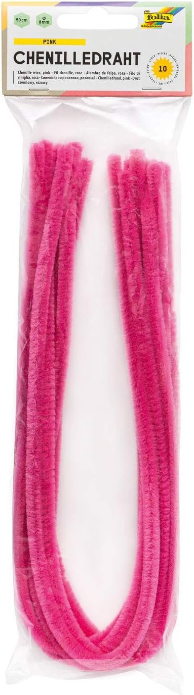 67369-1 ΣΥΡΜΑ ΠΙΠΑΣ 8ΜΜ-50CM PINK 10ΤΕΜ FOLIA - Image 1