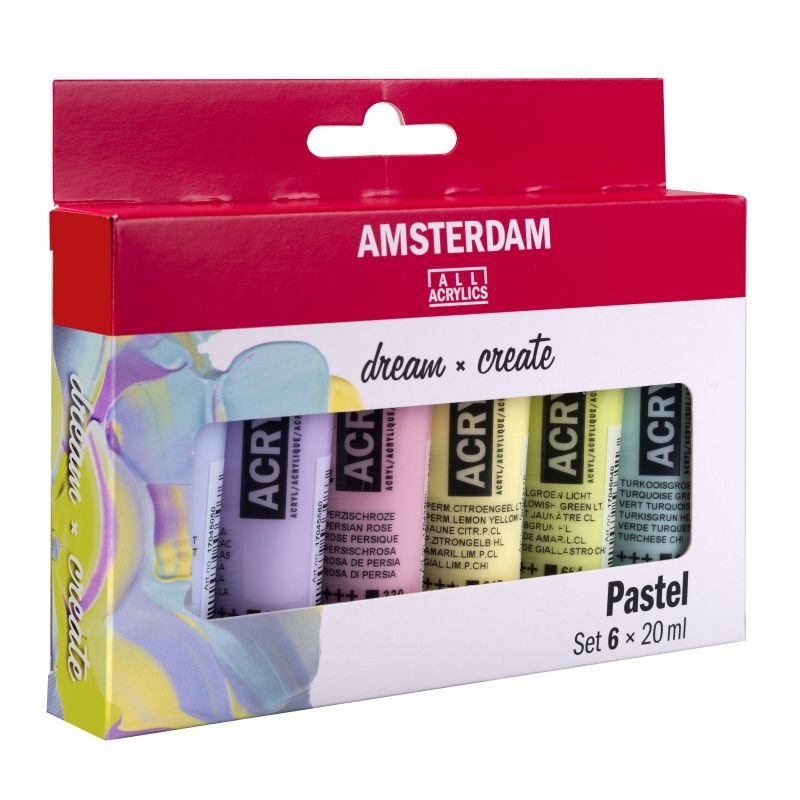 67551-1 ΣΕΤ ΑΚΡΥΛΙΚΑ AMSTERDAM 6x20ml Pastel set - Image 1