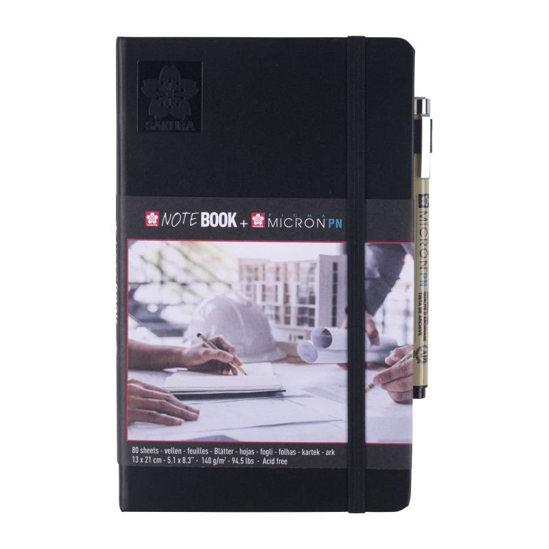 ΜΠΛΟΚ 13x21 Black ΜΕ ΛΑΣΤΙΧΟ SAKURA 80 ΦΥΛΛΑ
