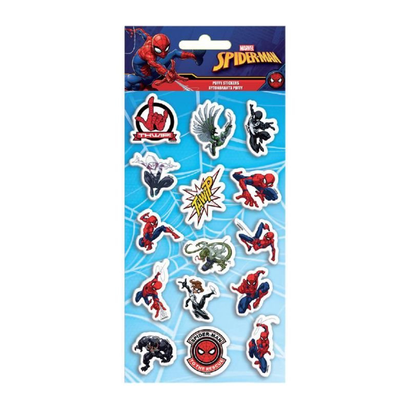 67827-1 ΑΥΤΟΚΟΛΛΗΤΑ PUFFY "SPIDERMAN" 10x22cm - Image 1