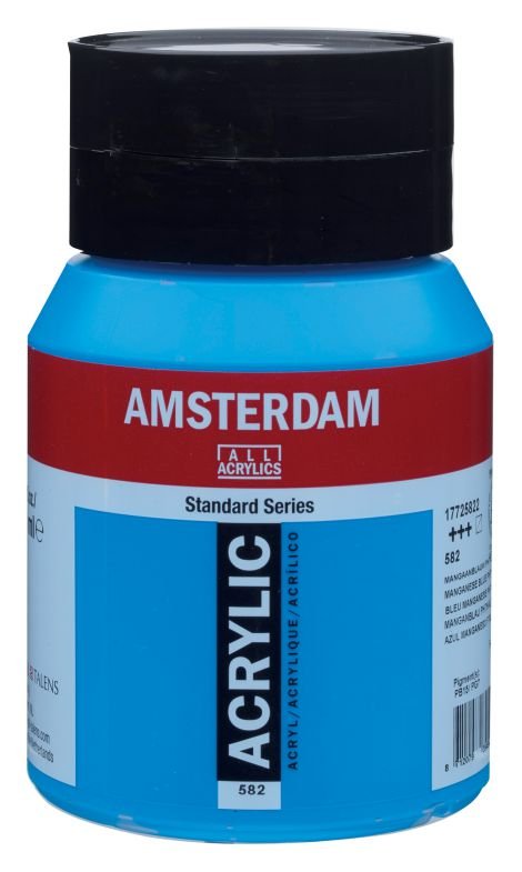 67840-1 ΑΚΡΥΛΙΚΟ AMSTERDAM 500ml No.582 Manganese Blue Phthalo - Image 1