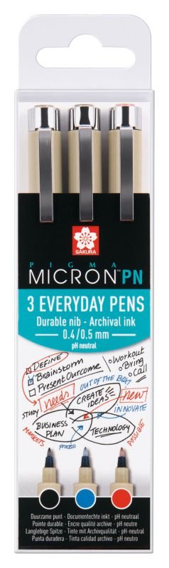 67977-1 ΜΑΡΚΑΔΟΡΟΣ PIGMA MICRON PN OFFICE SET 3 (ΣΥΣΚ-12ΤΕΜ) - Image 1