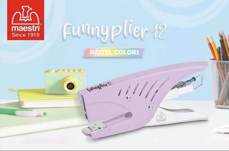 ΣΥΡΡΑΠΤΙΚΗ ΜΗΧΑΝΗ MAESTRI FUNNY PLIER Νο12 PASTEL