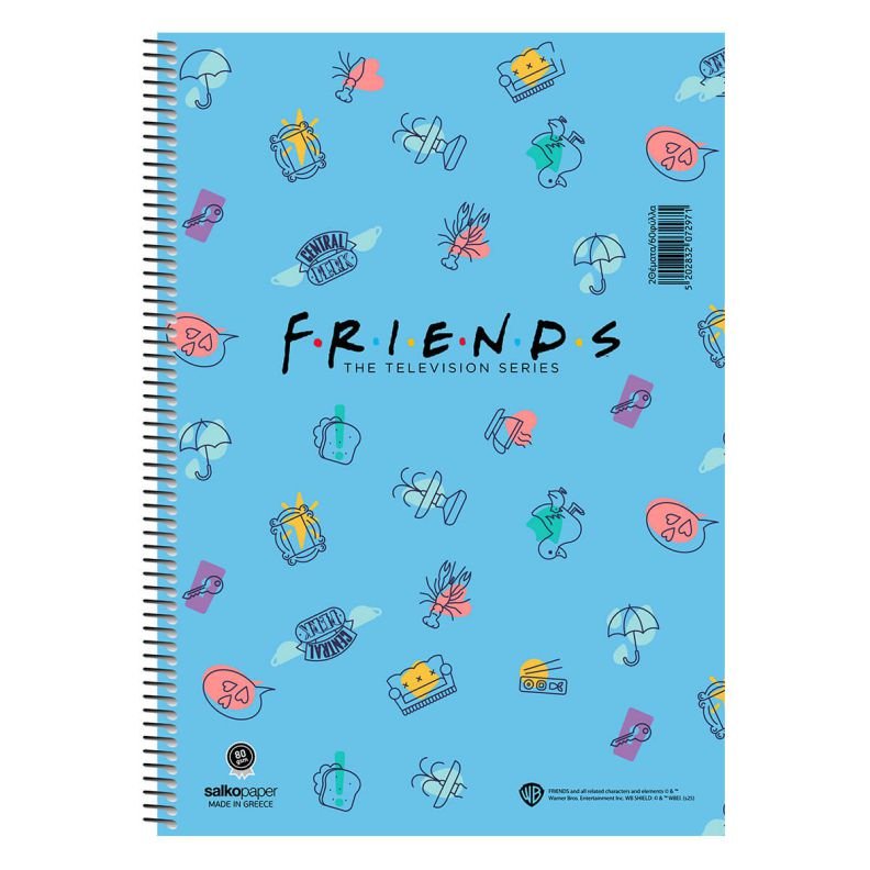 ΤΕΤΡΑΔΙΟ ΣΠΙΡΑΛ "FRIENDS CENTRAL PERK" 21x29/180ΣΕΛ-3 ΘΕΜΑΤΑ