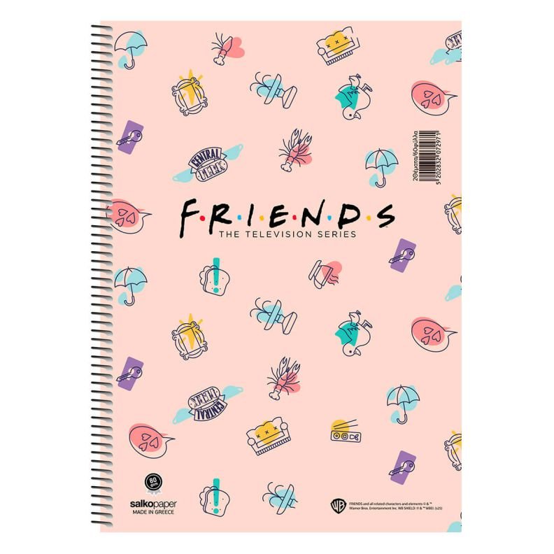 ΤΕΤΡΑΔΙΟ ΣΠΙΡΑΛ "FRIENDS CENTRAL PERK" 21x29/180ΣΕΛ-3 ΘΕΜΑΤΑ