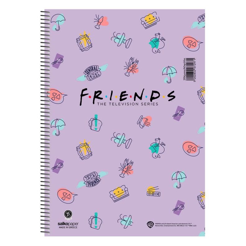 ΤΕΤΡΑΔΙΟ ΣΠΙΡΑΛ "FRIENDS CENTRAL PERK" 21x29/180ΣΕΛ-3 ΘΕΜΑΤΑ