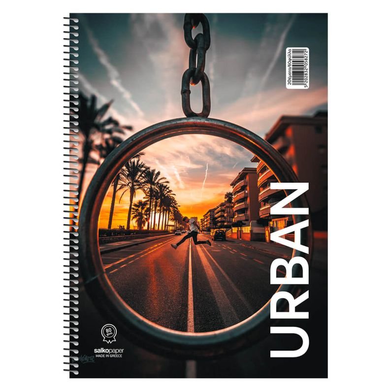 ΤΕΤΡΑΔΙΟ ΣΠΙΡΑΛ "URBAN" 21x29/180ΣΕΛ-3 ΘΕΜΑΤΑ