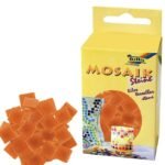 ΨΗΦΙΔΕΣ  ΜΩΣΑΪΚΑ ΠΛΑΚΑΚΙΑ 200gr 300τεμ  10X10MM ΠΟΡΤΟΚΑΛΙ