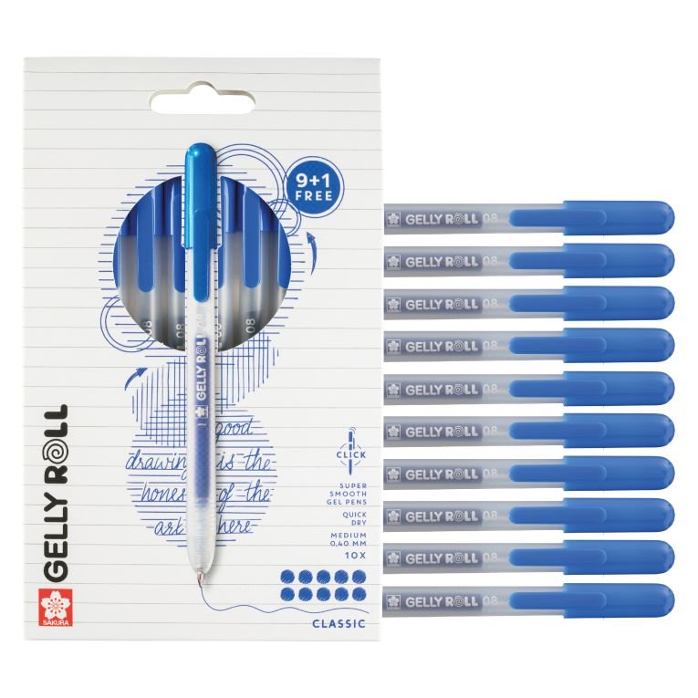 68304-1 ΜΑΡΚΑΔΟΡΟΙ GELLY ROLL CLASSIC SET 10 BLUE - Image 1
