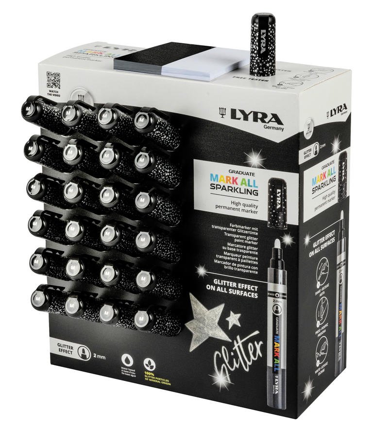 68507-1 ΜΑΡΚΑΔΟΡΟΣ SPARKING 2MM GLITTER EFFECT (ΣΥΣ-24ΤΕΜ) MARK ALL - Image 1