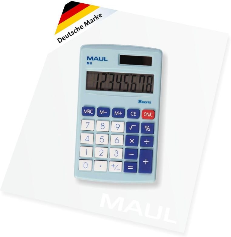 68511-1 ΑΡΙΘΜΟΜΗΧΑΝΗ M8 ΜΠΛΕ 8DIGITS ΔΙΑΣΤΑΣΗ 7Χ11 MAUL - Image 1