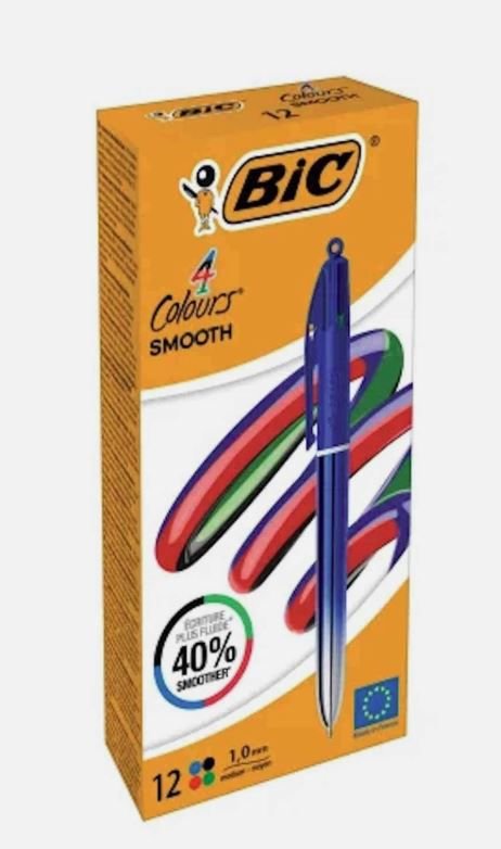 ΣΤΥΛΟ BIC SMOOTH B12 BLU 1.0mm 4 ΧΡΩΜΑΤΩΝ
