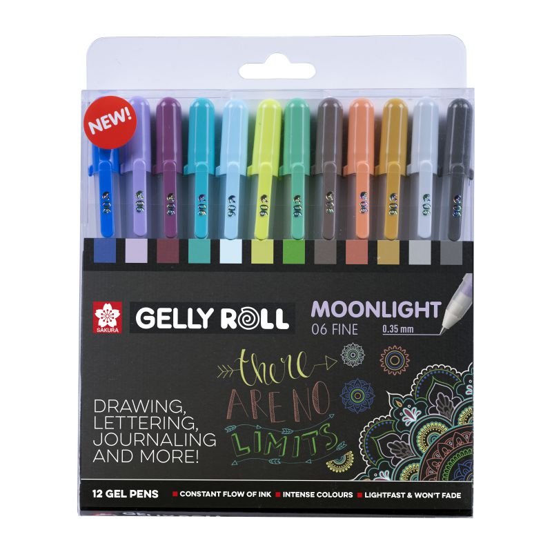 68864-1 ΣΕΤ ΣΤΥΛΟ GELLY MOONLIGHT 06 "Cosmos" 12 ΧΡΩΜΑΤΑ - Image 1