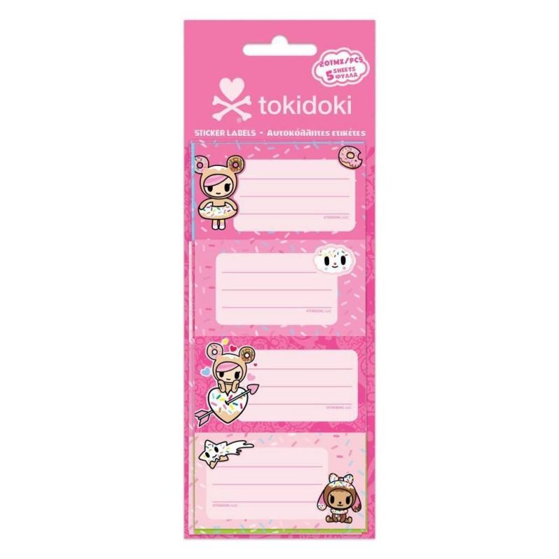 68972-1 ΕΤΙΚΕΤΕΣ ΑΥΤΟΚΟΛΛΗΤΕΣ "TOKIDOKI" 20 ΤΕΜΑΧΙΑ ΣΕ 5 ΦΥΛΛΑ - Image 1