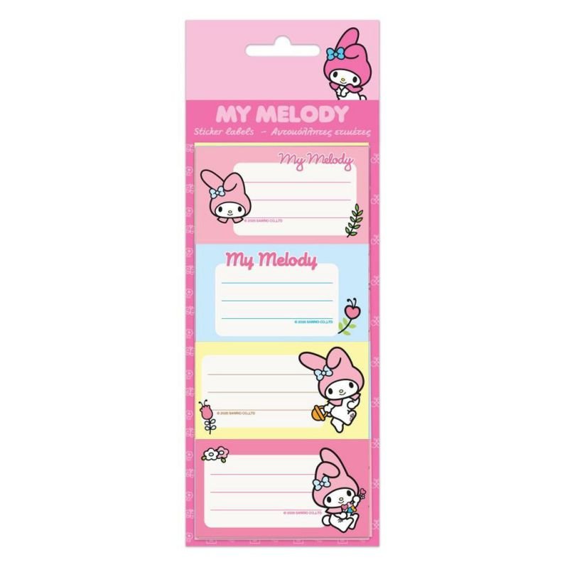68975-1 ΕΤΙΚΕΤΕΣ ΑΥΤΟΚΟΛΛΗΤΕΣ "MY MELODY" 20 ΤΕΜΑΧΙΑ ΣΕ 5 ΦΥΛΛΑ - Image 1