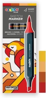 ΜΑΡΚΑΔΟΡΟΙ ΑΛΚΟΟΛΗΣ ΣΕΤ 4ΤΕΜ CARIOCA SKETCHMARK - Image 2