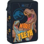 ΣΧΟΛΙΚΗ ΚΑΣΕΤΙΝΑ ΔΙΠΛΗ ΓΕΜΑΤΗ "JURASSIC WORLD MORE TEETH" MUST TEAM