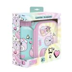 ΣΕΤ ΦΑΓΗΤΟΥ "SQUISHCUTIES" ΦΑΓΗΤΟΔΟΧΕΙΟ 800ml-ΠΑΓΟΥΡΙ ΑΛΟΥΜΙΝΙΟΥ 500ml