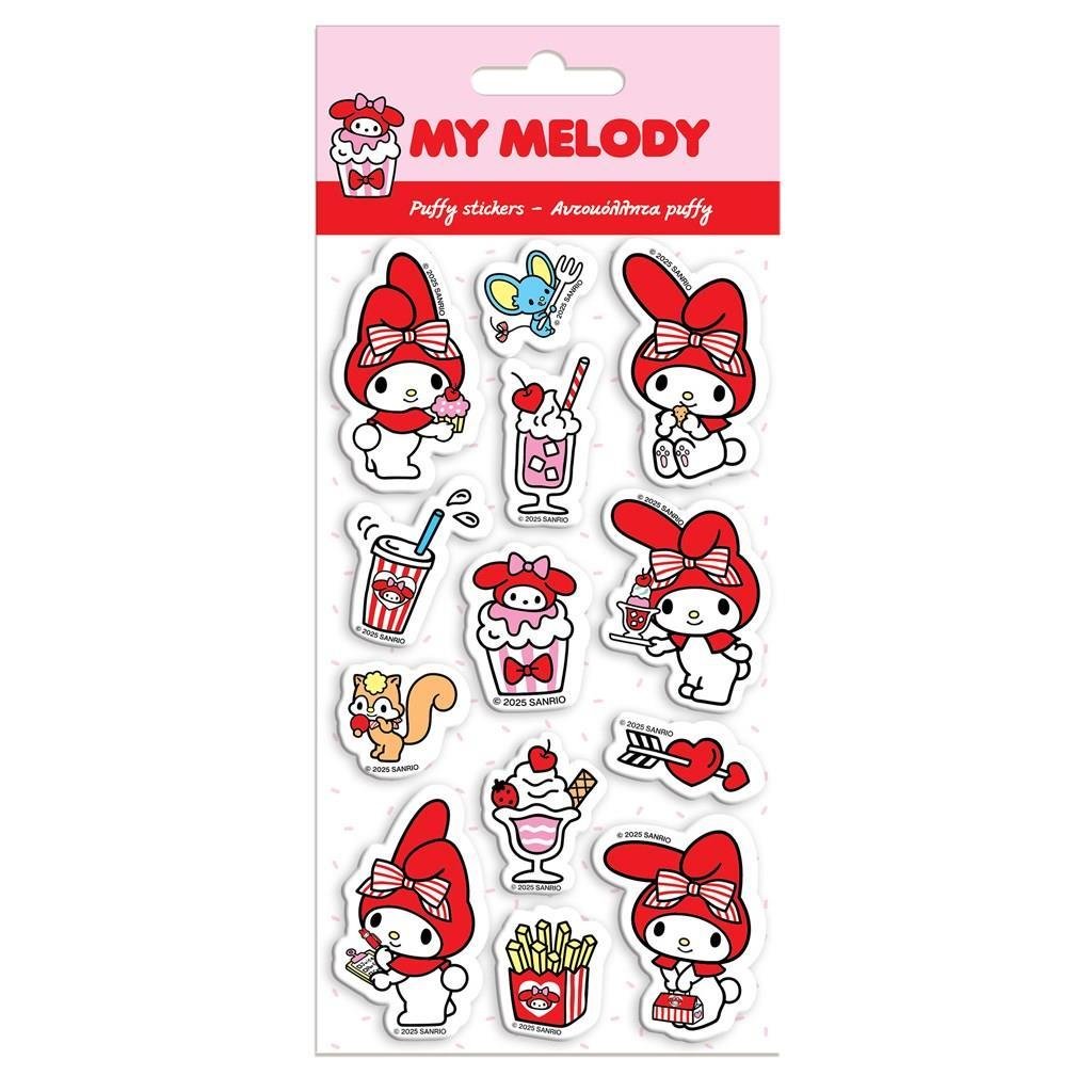 69313-1 ΑΥΤΟΚΟΛΛΗΤΑ PUFFY "MY MELODY" 10x22cm - Image 1