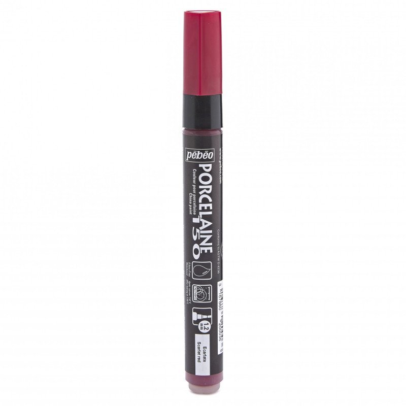69750-1 ΜΑΡΚΑΔΟΡΟΣ ΠΟΡΣΕΛΑΝΗΣ ΜΕ ΒΑΣΗ ΤΟ ΝΕΡΟ Scarlet Red 1,2mm PORCELAIN 150 - Image 1