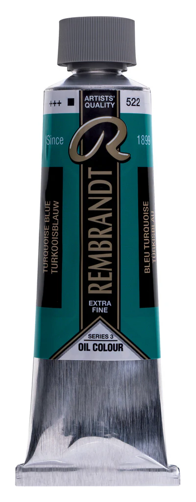 15617 ΛΑΔΙ REMBRANDT 150ml S3 522 Turquoise Blue - Image 1