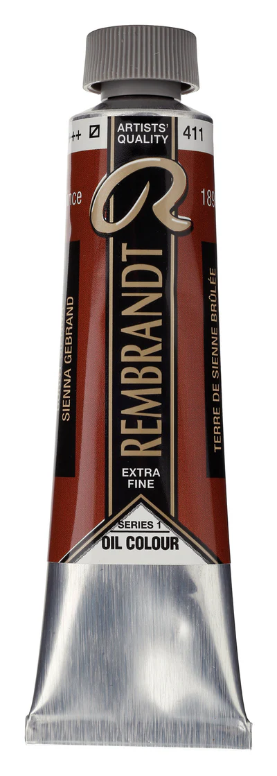 18042 ΛΑΔΙΑ REMBRANDT 40ml S1 No 411 Burnt Sienna - Image 1
