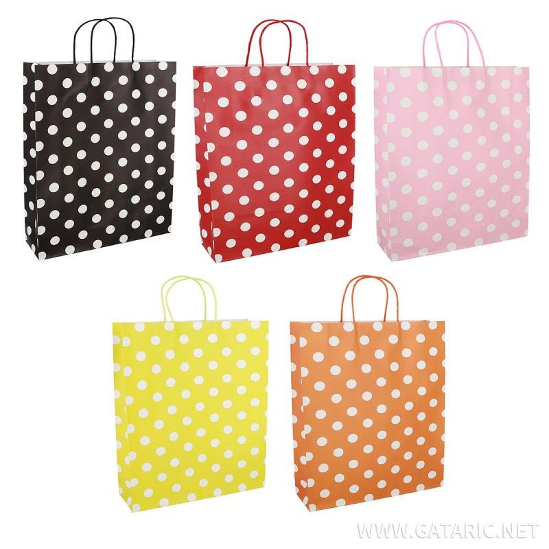02313-1 ΤΣΑΝΤΑ ΔΩΡΟΥ CRAFT DOTS 26x32x12cm 5 ΧΡΩΜΑΤΑ - Image 1