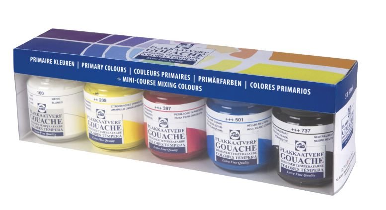 ΣΕΤ ΤΕΜΠΕΡΕΣ 5x50ml ΒΑΣΙΚΑ ΧΡΩΜΑΤΑ TALENS EXTRA FINE QUALITY