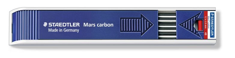 21229-1 ΜΥΤΕΣ LEADS 200-4B 2mm MARS CARBON STAEDTLER 12ΤΕΜ - Image 1