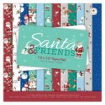 ΜΠΛΟΚ ΧΑΡΤΙ SCRAPBOOKING 30x30cm 24ΤΕΜ - SANTA AND FRIENDS