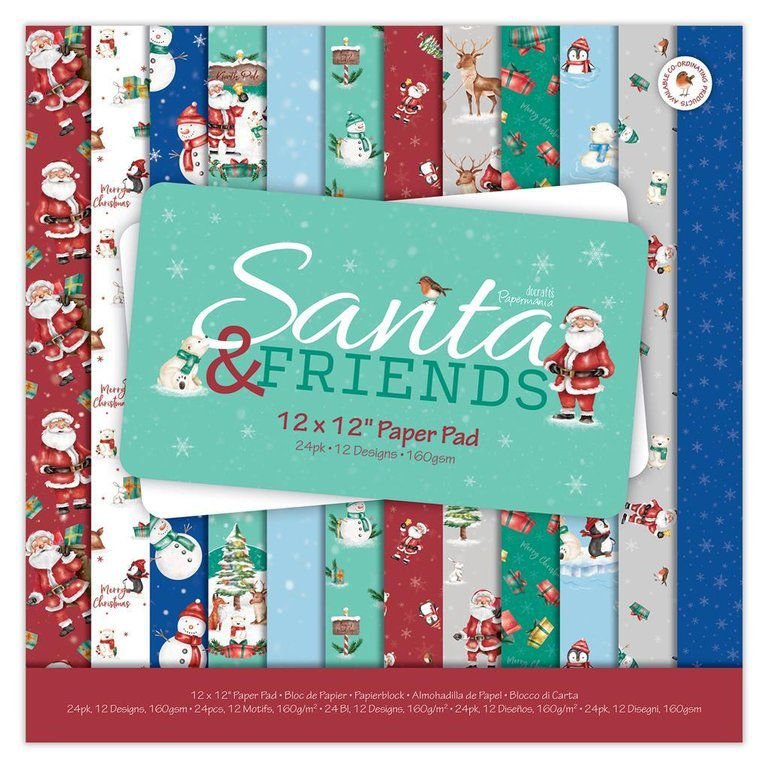 ΜΠΛΟΚ ΧΑΡΤΙ SCRAPBOOKING 30x30cm 24ΤΕΜ - SANTA AND FRIENDS