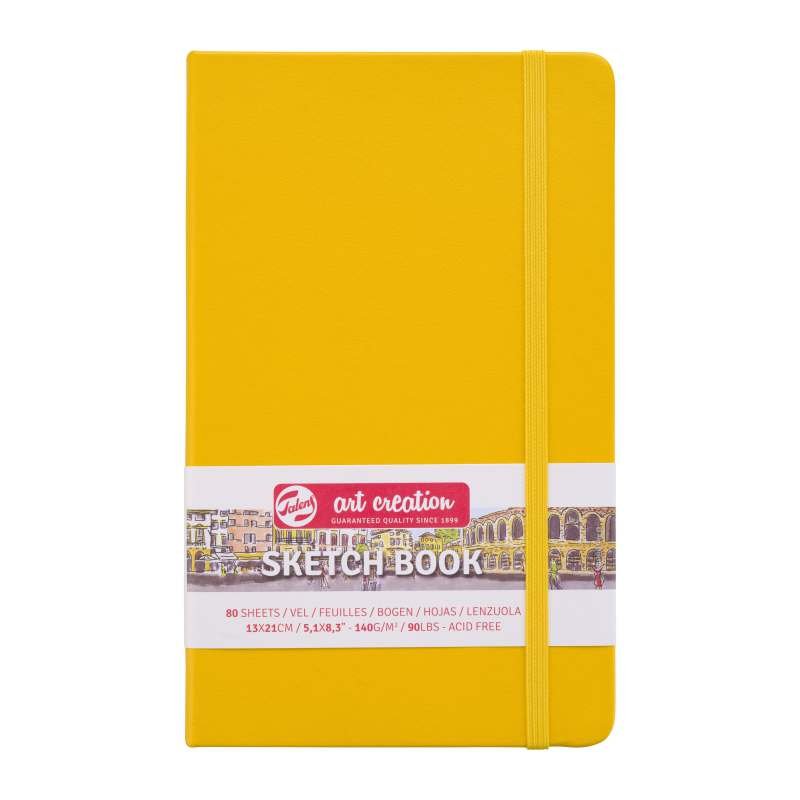 58418-1 ΜΠΛΟΚ ΣΧΕΔΙΟΥ 13x21 Golden Yellow ΜΕ ΛΑΣΤΙΧΟ ART CREATION 140g 80 ΦΥΛΛΑ - Image 1