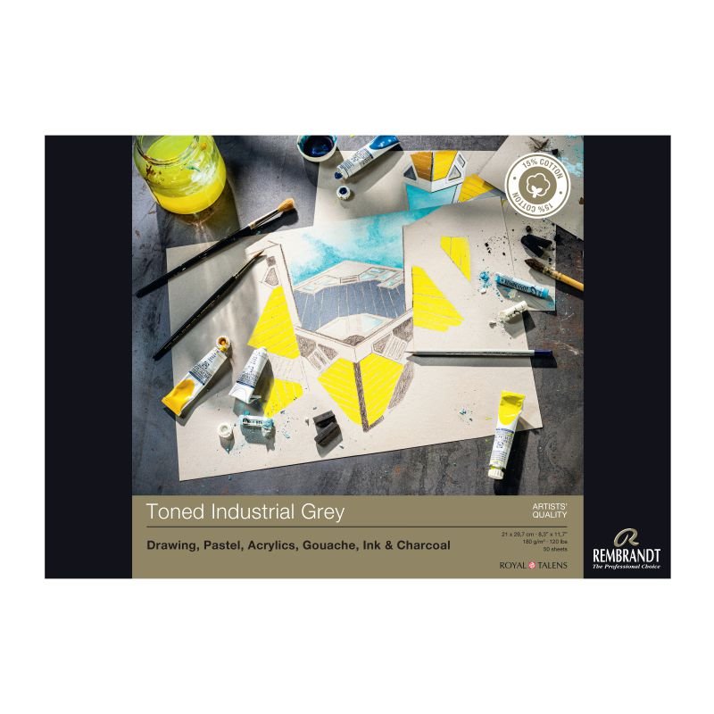 59830-1 ΜΠΛΟΚ REMBRANDT A4 180g 50Φ INDUST. GREY FSC-MIX - Image 1