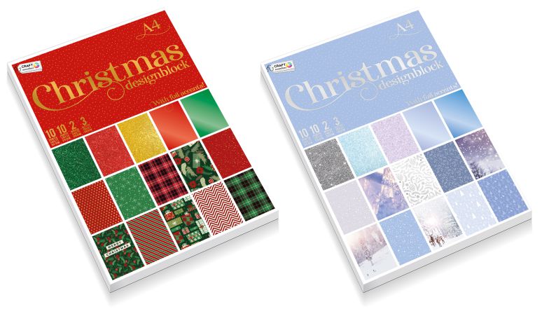62882-1 ΜΠΛΟΚ SCRAPBOOKING Α4 ΧΡΙΣΤΟΥΓΕΝΝΙΑΤΙΚΟ 25Φ, 120120GSM/270GSM, 2 ΣΧΕΔΙΑ - Image 1